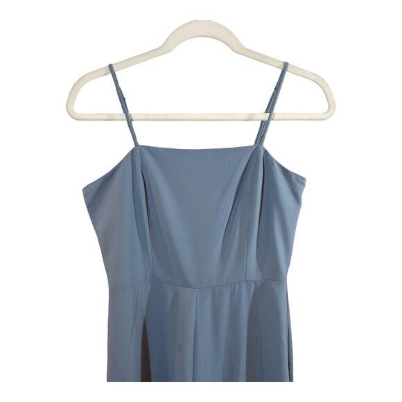 Windsor Sleeveless Straight Leg Square Neck Jumpsuit in Blue Women's S - Picture 2 of 5